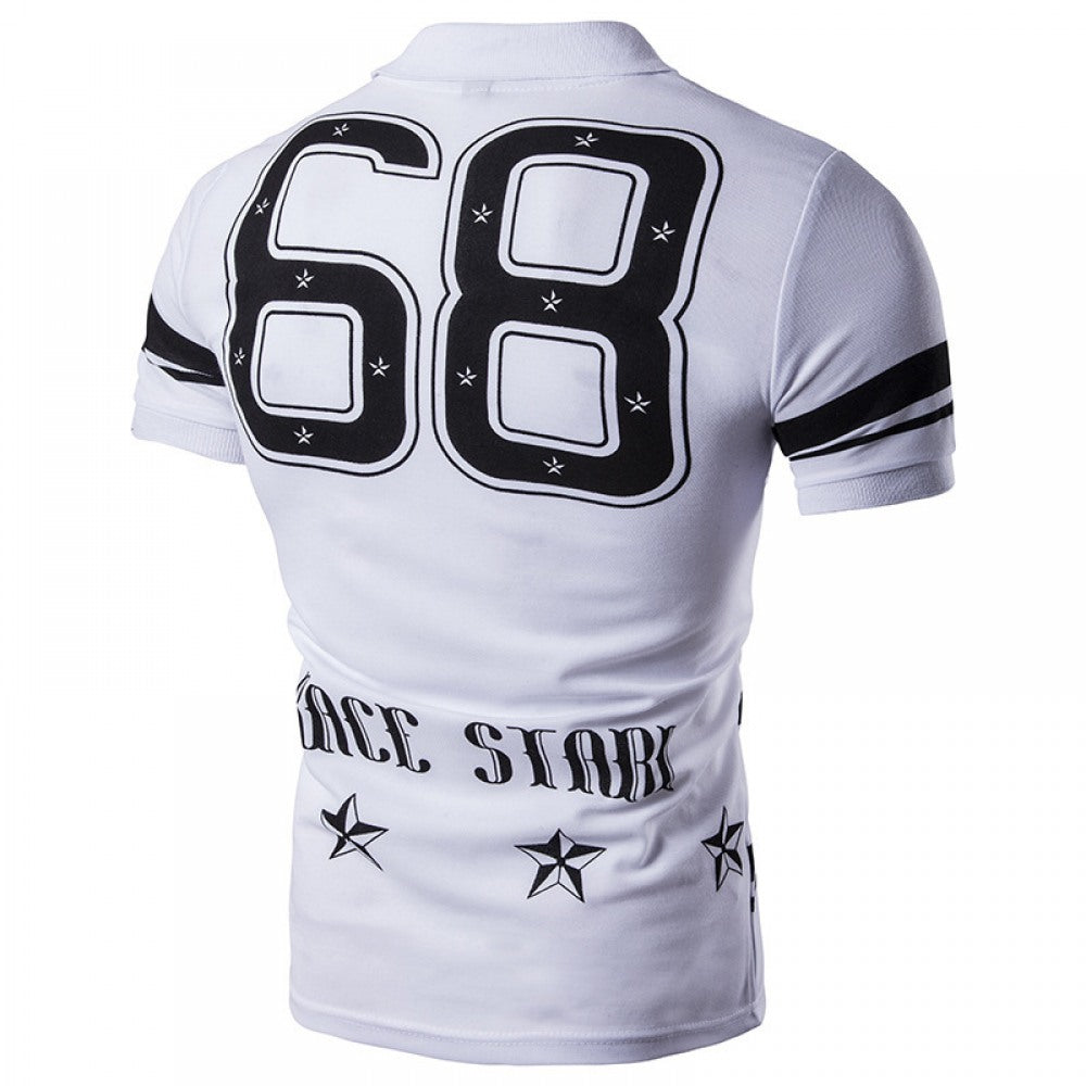 Men's Casual Fashion Printed Polo Shirt