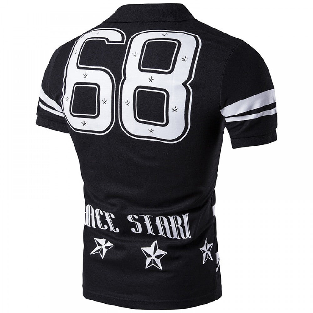 Men's Casual Fashion Printed Polo Shirt