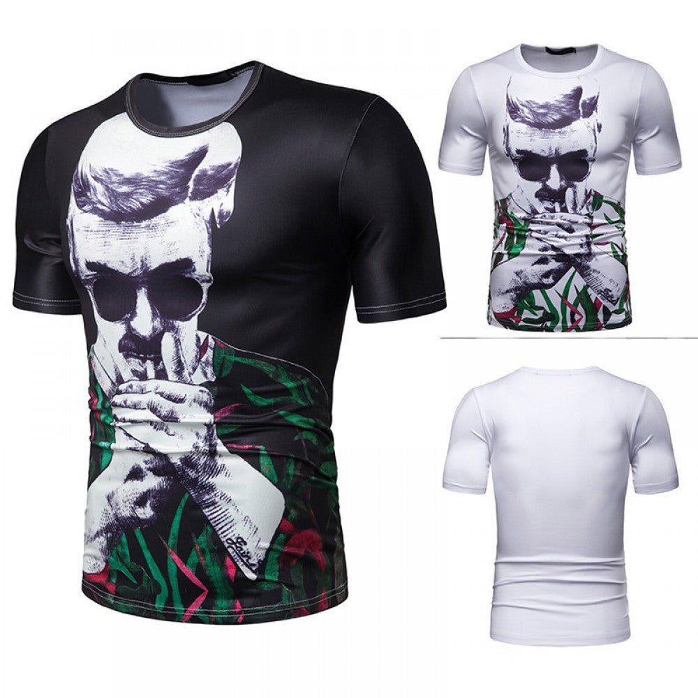 New Men's Fashion Digital Printing Short Sleeve T-Shirt