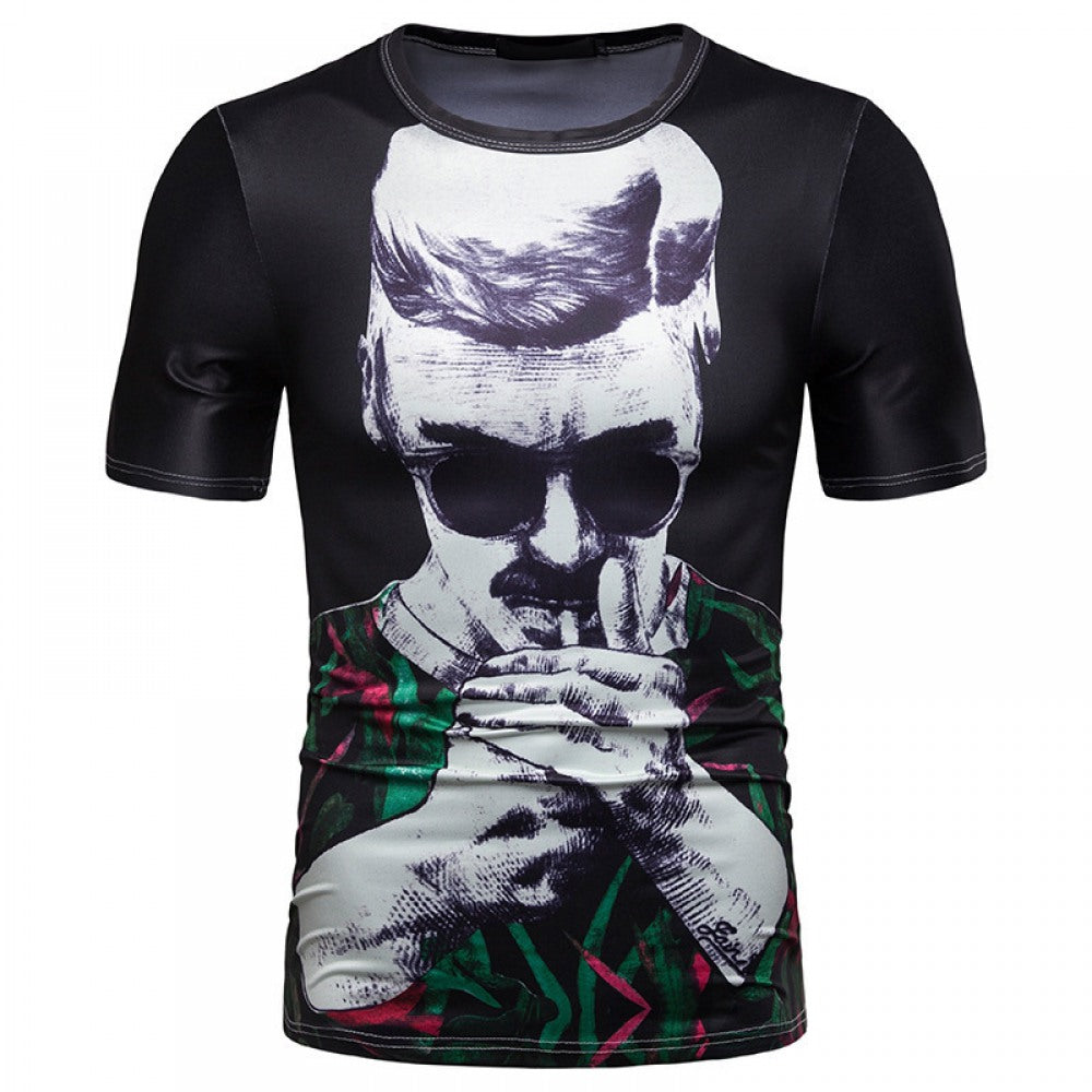 New Men's Fashion Digital Printing Short Sleeve T-Shirt