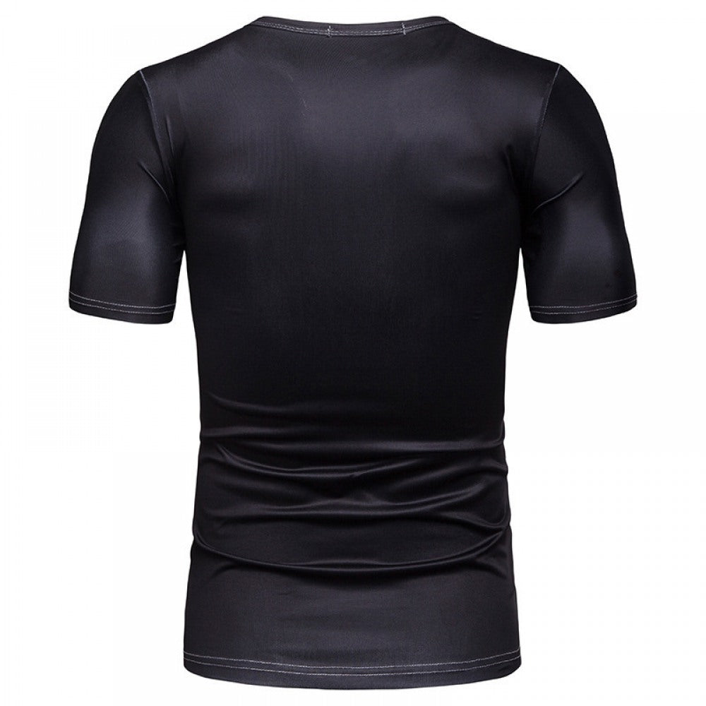 New Men's Fashion Digital Printing Short Sleeve T-Shirt