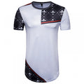 New Men's Irregular Printing Short-Sleeved T-Shirt