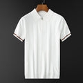 Men's Lapel All-Match Zipper Polo Shirt