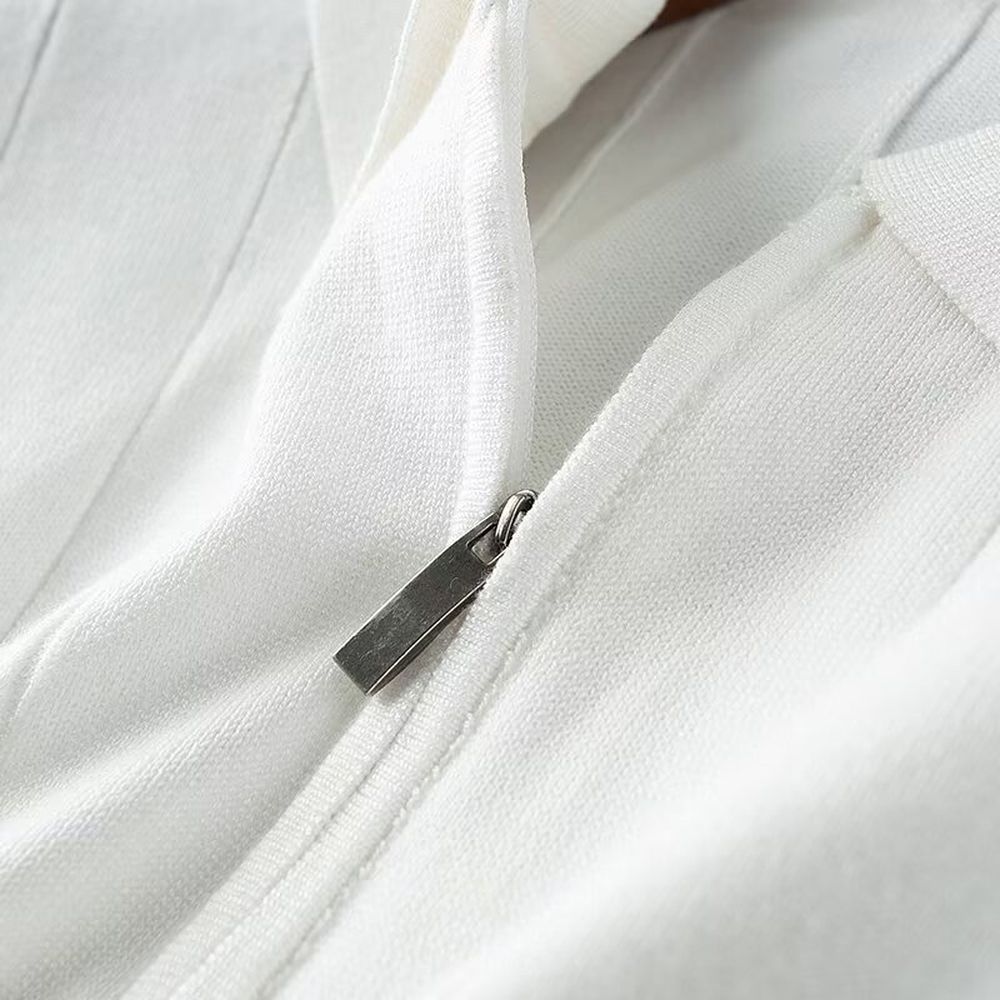 Men's Lapel All-Match Zipper Polo Shirt
